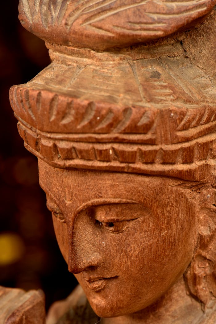 services-img Detailed close-up of a traditional Indian wooden sculpture, showcasing intricate craftsmanship.